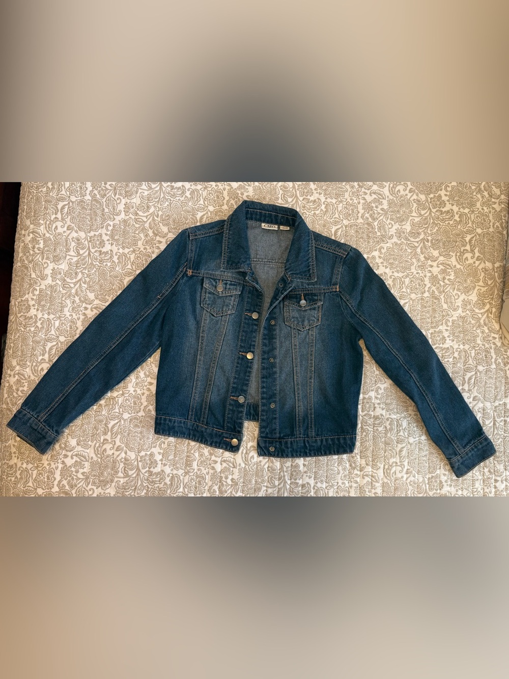 Denim/Blue Jean Jacket, Cato Girls Size 12-14, Snap Front Closure, Cute Pockets